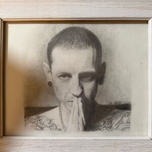 Original Chester Bennington Linkin Park Fan Art (pencil) Frame Included